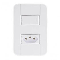 Conjunto 4x2 1 Interruptor Paralelo 10 A 250 V 1 Tomada 2p+t 10 A 250 V Tramontina Tablet