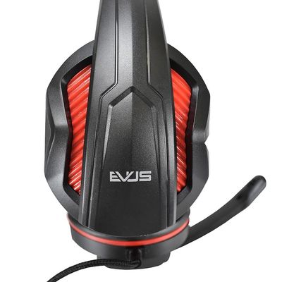 Fone de Ouvido EVUS PC Gamer F-02 2 Conectores P2 PRETO/ Vermelho