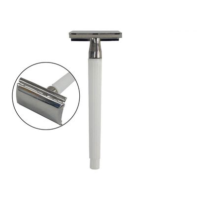 Kit Barbear Retro Navalha Suporte Saboneteira Pincel Branco