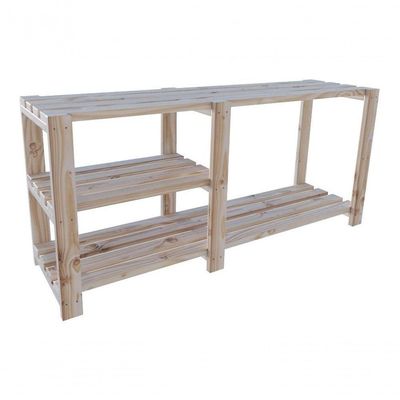 Estante 110x50cm Design Moderno Para Cozinha 100% Pinus De Chão