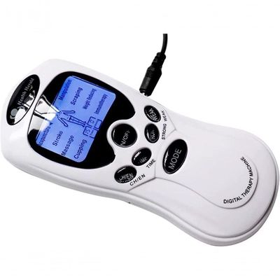 Massageador Eletrico Digital Para Dores E Tensao Muscular Acupuntura Lcd Com 4 Eletrodos Cx