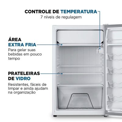 Frigobar Mondial 120L Porta Reversível Branco FGB-01-W120 110V