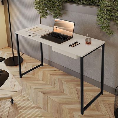 Escrivaninha Com Gaveta Mia 110 X 45 Klm Store Preto Com Off White