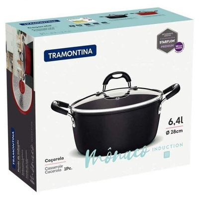 Caçarola Tramontina Mônaco Induction Starflon Preto 28cm