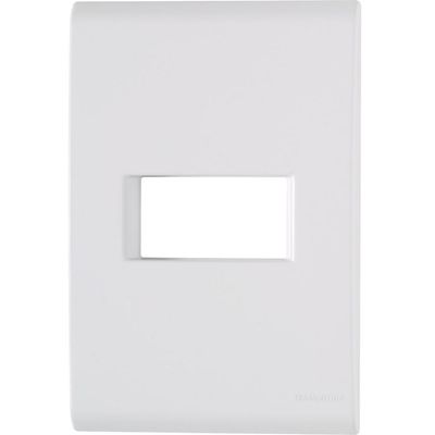 Placa 1 Posto Horizontal 4x2 Tramontina Liz Branca 120 unidades