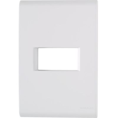 Placa 1 Posto Horizontal 4x2 Tramontina Liz Branca 120 unidades
