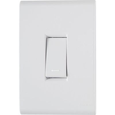 Conjunto 4x2 com 1 Interruptor Simples Tramontina Liz 10 A 250 V Branco 120 unidades