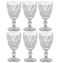 Jogo de Taças para Agua Clear Vitral Verre 6 Peças - Mimo