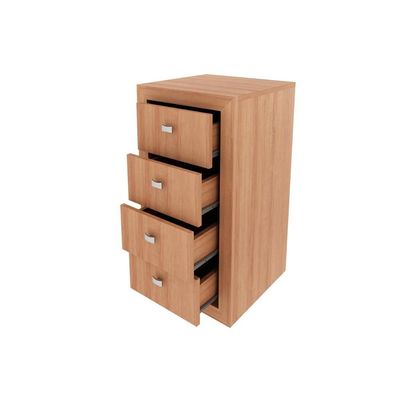 Gaveteiro p/ Escritório ME4133 c/ 4 Gavetas e Rodízios Branco - Tecno Mobili