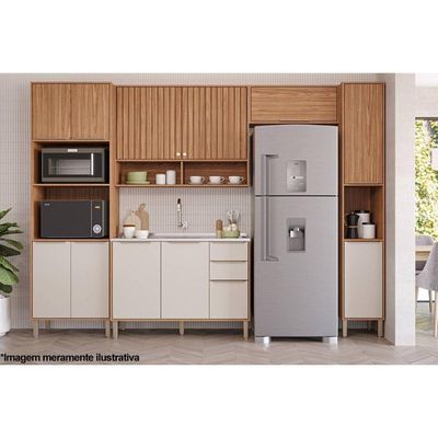 Balcão de Cozinha Modulado Esplêndida c/ 3 Portas e 2 Gavetas s/Tampo 120cm Cinamomo/Titanium - MGM