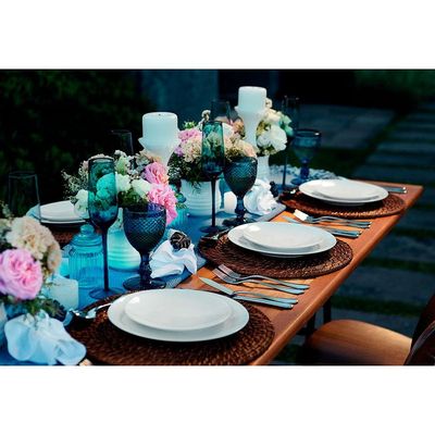 Conjunto com 12 Pratos Tramontina Sophia em Porcelana - Branco