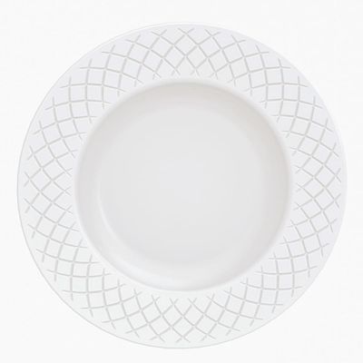 Conjunto com 6 Pratos de Sobremesa Tramontina Ingrid em Porcelana 21 cm - Branco