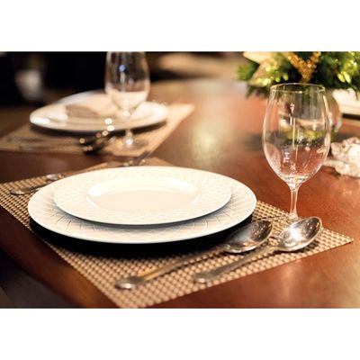 Conjunto com 6 Pratos de Sobremesa Tramontina Ingrid em Porcelana 21 cm - Branco