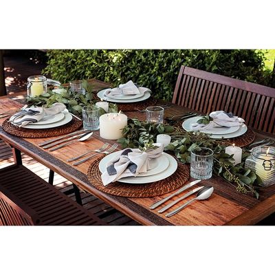 Conjunto com 12 Pratos Tramontina Maria Augusta em Porcelana - Branco