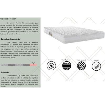 Cama Box Baú Casal: Colchão Anatômico Herval D28 / AG65 Frontier + Base CRC Suede Clean(138x188)