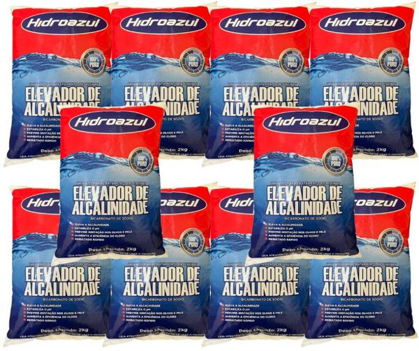 Kit 10 Ph Certo Elevador De Alcalinidade Piscinas Hidroazul