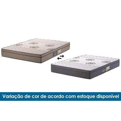 Cama Box Baú Casal: Colchão Espuma Polar D45 Pérola + Base CRC Suede Clean(138x188)