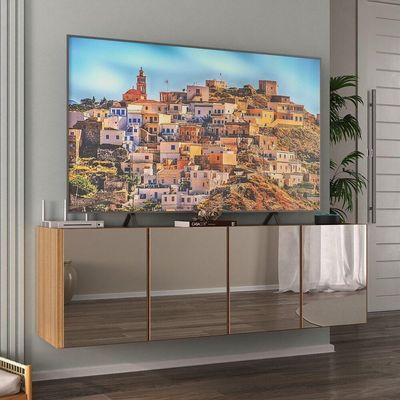 Rack Tv Até 50 Polegadas Suspenso Com Espelhos Mp1081 Rustic Rustic