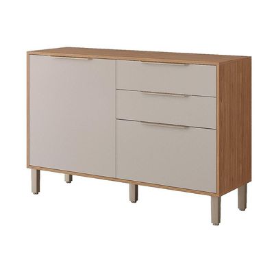 Balcão de Cozinha Divina c/2 Gavetas e 2 Portas c/Tampo 120 cm Freijo/Off White - MGM