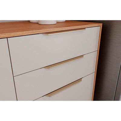 Balcão de Cozinha Divina c/2 Gavetas e 2 Portas c/Tampo 120 cm Freijo/Off White - MGM