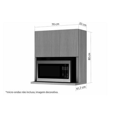 Armário de Cozinha Modulado Rainha c/ 1 Porta 70 cm Nature - Nesher