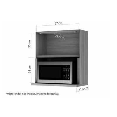 Armário de Cozinha Modulado Rainha c/ 1 Porta 70 cm Nature - Nesher