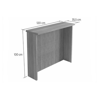 Bancada Ilha Cozinha Painel Canelado 120cm Nature - Nesher