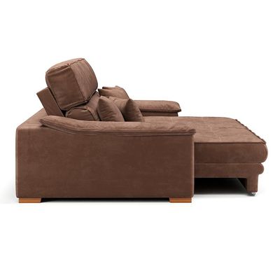 Sofá 3 Lugares Retrátil e Reclinável Lupin Velosuede Marrom