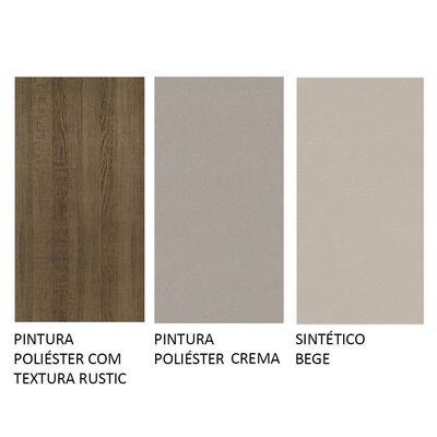 Conjunto Sala De Jantar Mesa Tampo De Vidro 4 Cadeiras Rustic/crema/bege Suzy Madesa