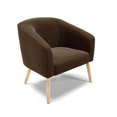 Poltrona Suede Pés Palito D'rossi Marrom