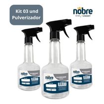 Kit 3 Borrifador Pulverizador 500ml Água Sanitizante