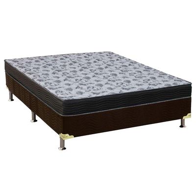 Cama Box Viúva: Colchão Anatômico Ortobom D33/EP  Fort Tech ISO 100 + Base CRC Suede Brown(128x188)