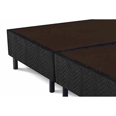 Cama Box Base Solteiro Universal Suede Black (88x188x20) - Costa Rica