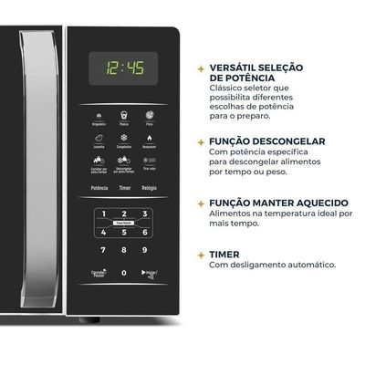 Micro-ondas 20L Britânia Pintura Limpa Fácil 1100W BMO23 220V