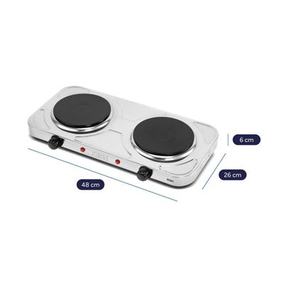 Fogão Elétrico Fama FFG01 Inox 2 Bocas 2000W 220V