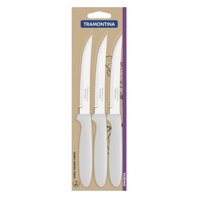 Conjunto Facas Churrasco Tramontina Ipanema Inox Cabo Branco