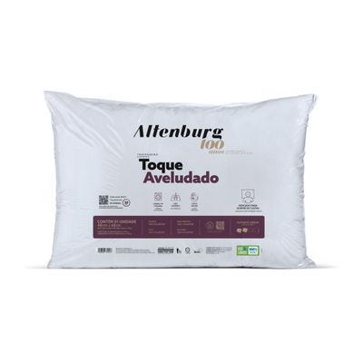 Travesseiro Toque Aveludado Antialérgico Altenburg Branco UN / Branco