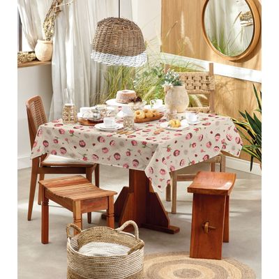 Toalha De Mesa Quadrada Basic 4 Lugares Teka Bege UN / Bege