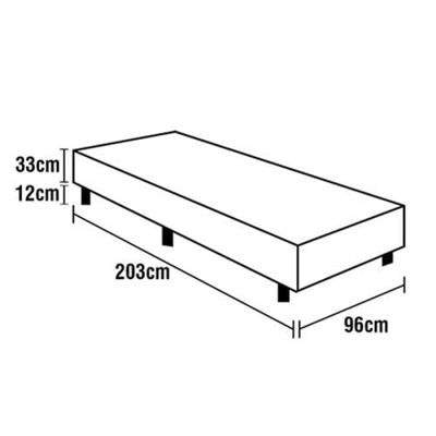 Base Box para Colchão King Size Umaflex Itália 45x96x203 cm – Branco