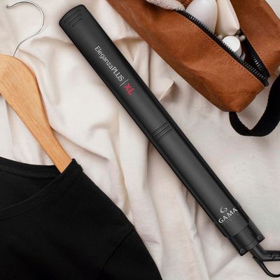 Chapinha | Prancha GA.MA Italy Eleganza Plus XL Cerâmica 220°C com Emissão de Íons e Tecnologia Nano Silver Preto - Bivolt