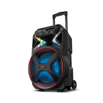 Caixa Amplificada Connect Lights Mondial Bivolt 400W RMS Preto/Vermelho - CM-400 UNICA