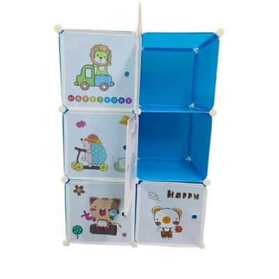 Guarda Roupa Infantil Portatil Armario Modular Organizador Brinquedos Sapateira Com 6 Portas