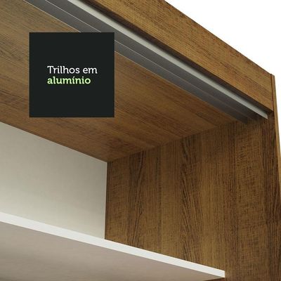 Guarda Roupa Casal Kansas 3 Portas com Espelhos Madesa