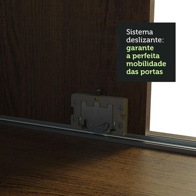 Guarda Roupa Casal Kansas 3 Portas com Espelhos Madesa