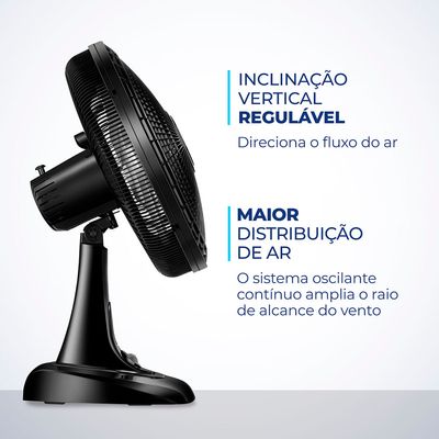 Ventilador de Mesa Mondial 6 Pás Super Power VSP-40-B - 40cm 127V UNICA