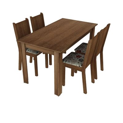 Conjunto Sala de Jantar Rosie 4 Cadeiras Madesa
