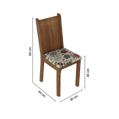 Conjunto Sala de Jantar Rosie 4 Cadeiras Madesa