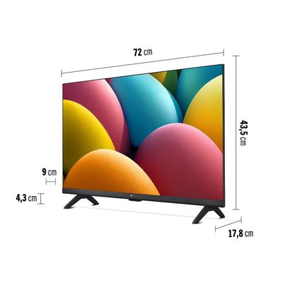 Smart TV 32" LG HD 32LR600BPSA com processador a5 Ger 6 AI, Alexa integrado, LG Channels, WebOS 23, compatível com Controle Smart Magic
