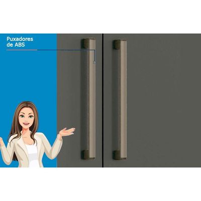 Guarda Roupa 8 Portas e 4 Gavetas Nápoles Branco - Santos Andirá