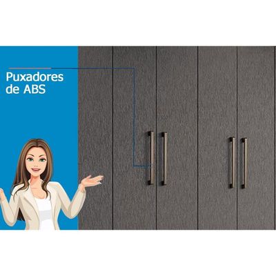Guarda Roupa 8 Portas e 4 Gavetas Nápoles Branco - Santos Andirá